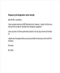 simple job resignation letter doc