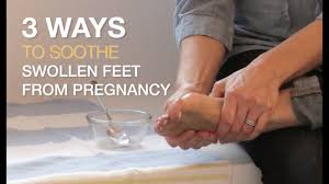 soothe swollen feet from pregnancy
