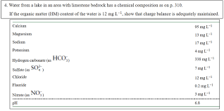 solved 4 water from a lake in an area