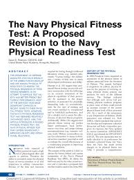 pdf the navy physical fitness test a
