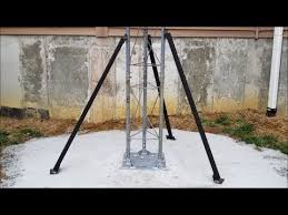 30' homemade antenna mast for ham radio. Diy Ham Radio Antenna Tower Installation Supports Youtube