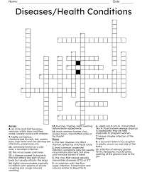 diseases health conditions crossword