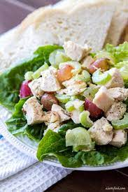 Light And Healthy Chicken Salad Recipe A Latte Food gambar png