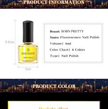 Born Pretty Fluorescence Neon Nail Art Polish 6ml Summer Series Colorful Nail Varnish Design Yellow Lacquer