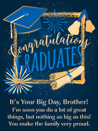 Here is how you can make an easy graduation card at home with paper. You Make Us Proud Graduation Card For Brother Birthday Greeting Cards By Davia