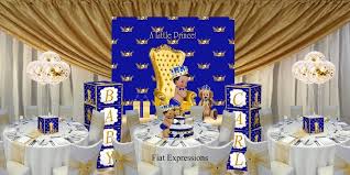 royal blue gold baby shower decorations kit