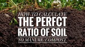 ratio of soil compost manure