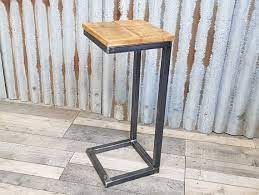 Sofa Side Table Rustic Industrial Style