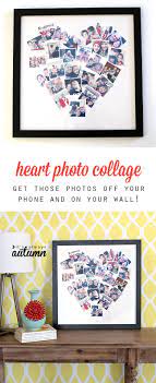 diy shaped photo collage for