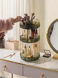 rotating makeup organizer for vanity