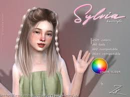 sylvia hairstyle double bubble braids