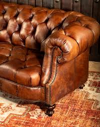 winchester tufted leather sofa craft
