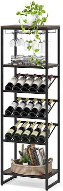 wine rack with glass holder