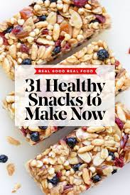 31 days of healthy snack recipes to