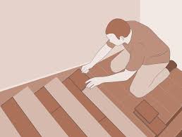 vinyl plank flooring on stairs where