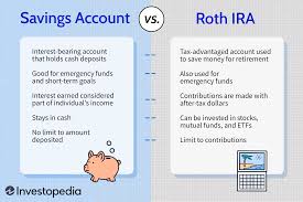savings account vs roth ira what s