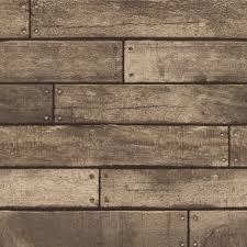 Rustic Brown Wooden Plank Effect Wallpaper