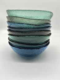 Set Of 4 Handmade Glass Bowls From
