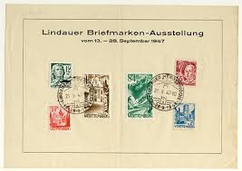 Briefmarken kaufen können sie in jeder postfiliale oder online und diese sogar individuell gestalten. Wurttemberg Gedenkblatt Lindauer Briefmarken Ausstellung 1947 9665 948n Ebay