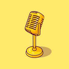 Cartoon podcast microphone