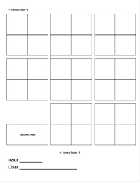 Blank Seating Chart Template Seating Chart Classroom