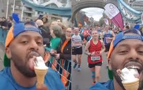 ice cream while running london marathon
