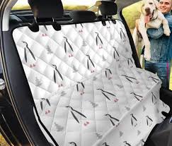 Penguin Pattern Dog Car Seat Covers