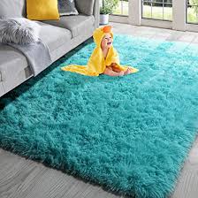 pagisofe blue fluffy area rugs