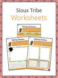 sioux tribe facts worksheets origin
