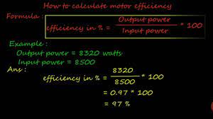 how to calculate motor efficiency in