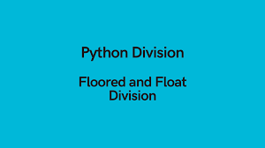 python division integer division and