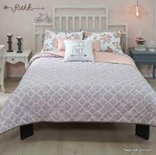 grey pink blanket comforter reversible
