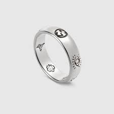 Small Sterling Silver Blind For Love Ring Gucci Au