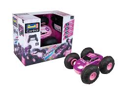 rc stunt car flip racer pink