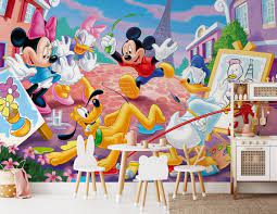 Paris Wall Mural Mickey Mouse Wallpaper