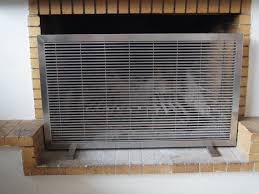 Single Panel Fireplace Screen Stainless