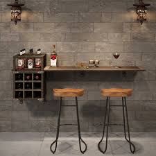 1805mm Wall Mounted Bar Table With Wine