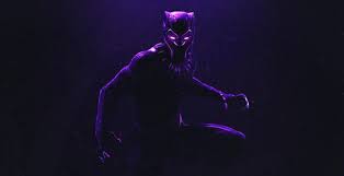 black panther dark glowing suit art