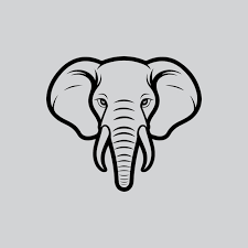 Elephant Head Logo Vector Icon