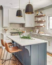 Blue Gray Kitchen Cabinet Paint Colors