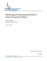 Child Support Enforcement And Drivers License Suspension