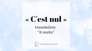 how to say c est nul it s in