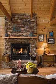 Arcd 6538 Log Homes Cabin Fireplace