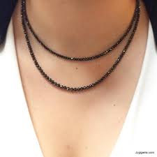 black diamond beads necklace from jogi