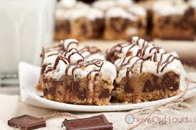 s mores chocolate cookie bars chew