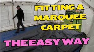 carpet in a 4x8 marquee party tent