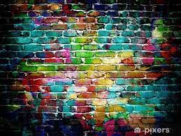 Wall Mural Graffiti Brick Wall Pixers Uk
