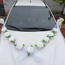 wedding car decoration car flower for