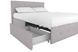 dhp upholstered queen bed with storage