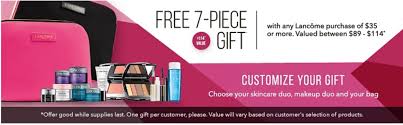 free estee lauder or lancome gift with